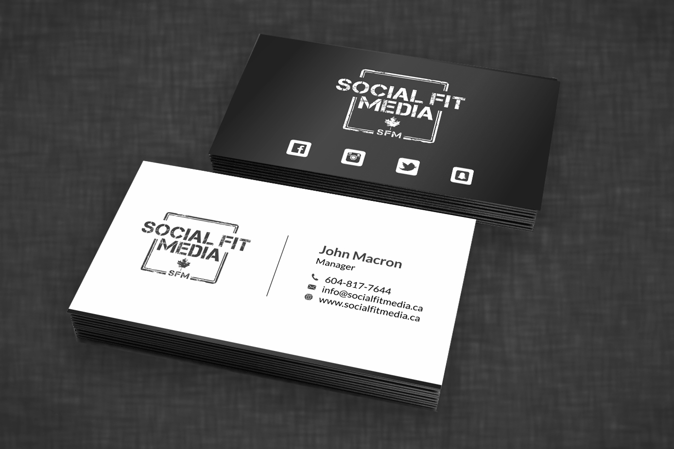 Visitenkarten-Design von SKYdesign für Social Fit Media | Design #14941309