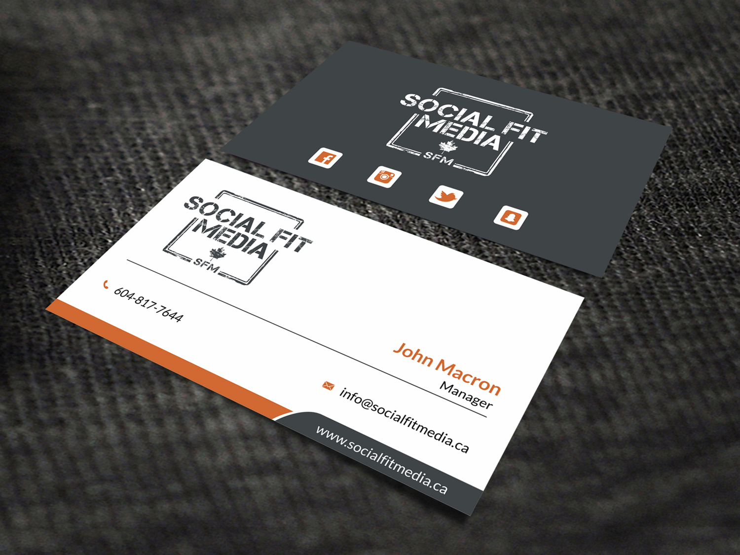 Visitenkarten-Design von SKYdesign für Social Fit Media | Design #14945763