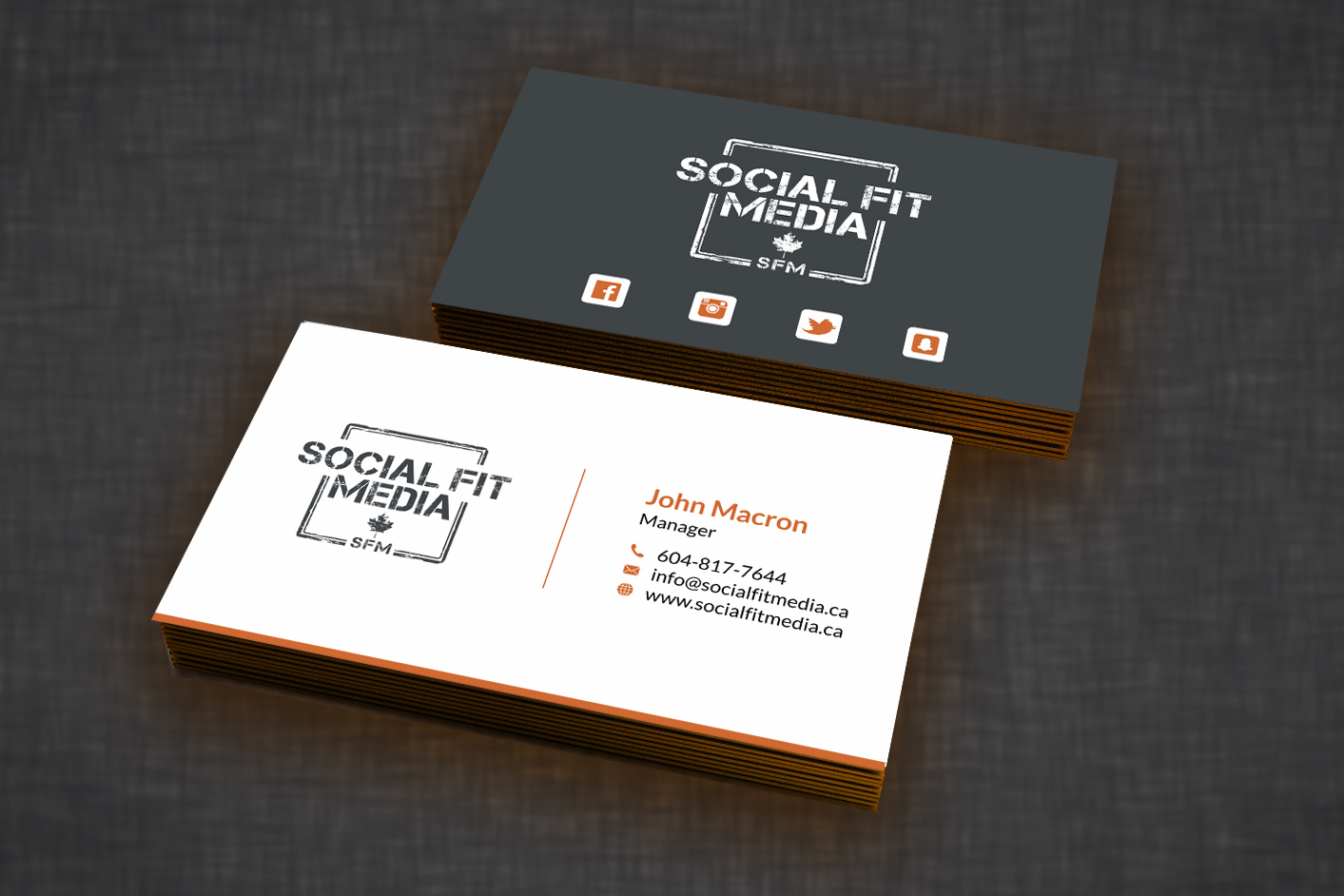 Visitenkarten-Design von SKYdesign für Social Fit Media | Design #14945768