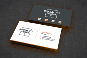 Business Card Design by SKYdesign for Social Fit Media | Design: #14945768