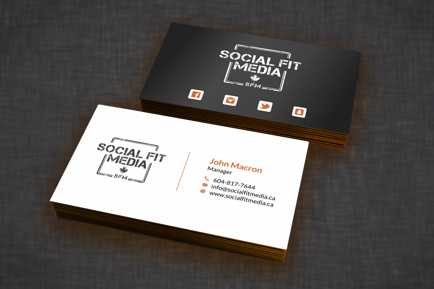 Visitenkarten-Design von SKYdesign für Social Fit Media | Design #14945770