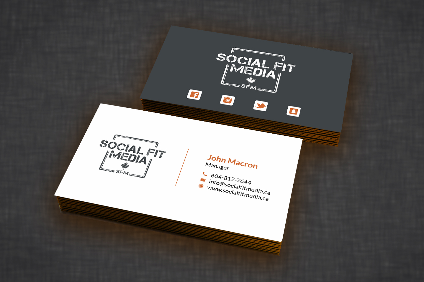 Visitenkarten-Design von SKYdesign für Social Fit Media | Design #14945773