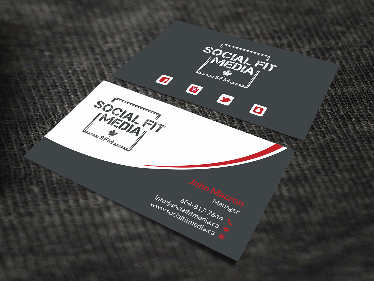 Visitenkarten-Design von SKYdesign für Social Fit Media | Design #14945847