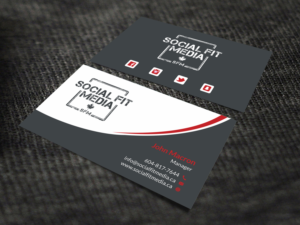 Business Card Design by SKYdesign for Social Fit Media | Design: #14945847