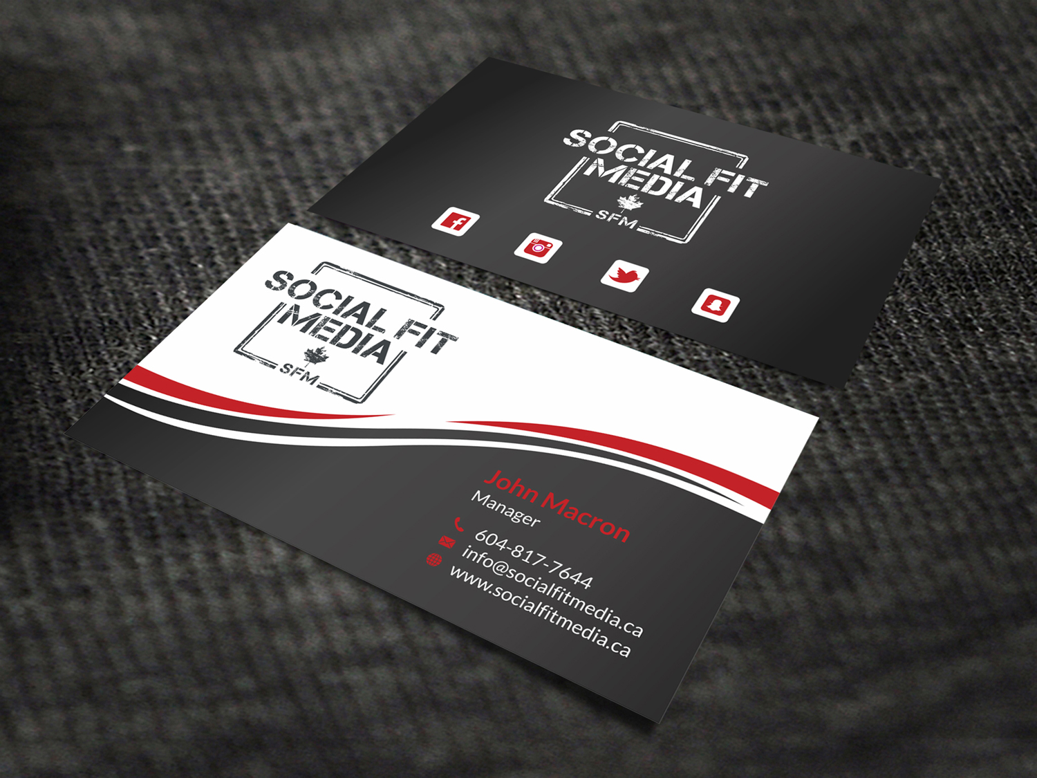 Visitenkarten-Design von SKYdesign für Social Fit Media | Design #14945848