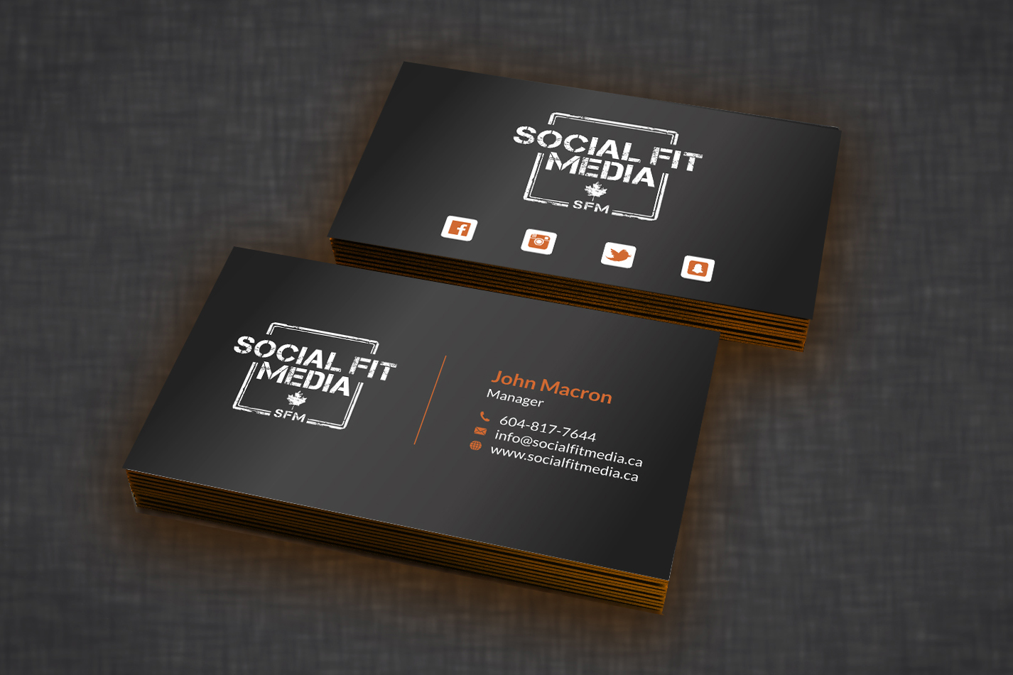 Visitenkarten-Design von SKYdesign für Social Fit Media | Design #14945849