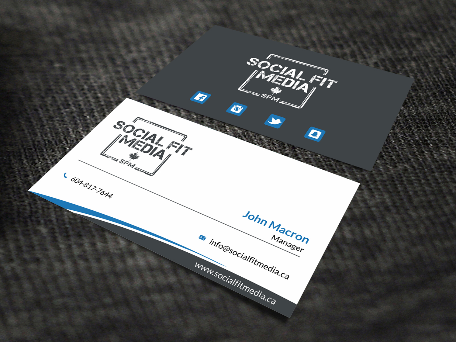 Visitenkarten-Design von SKYdesign für Social Fit Media | Design #14945994