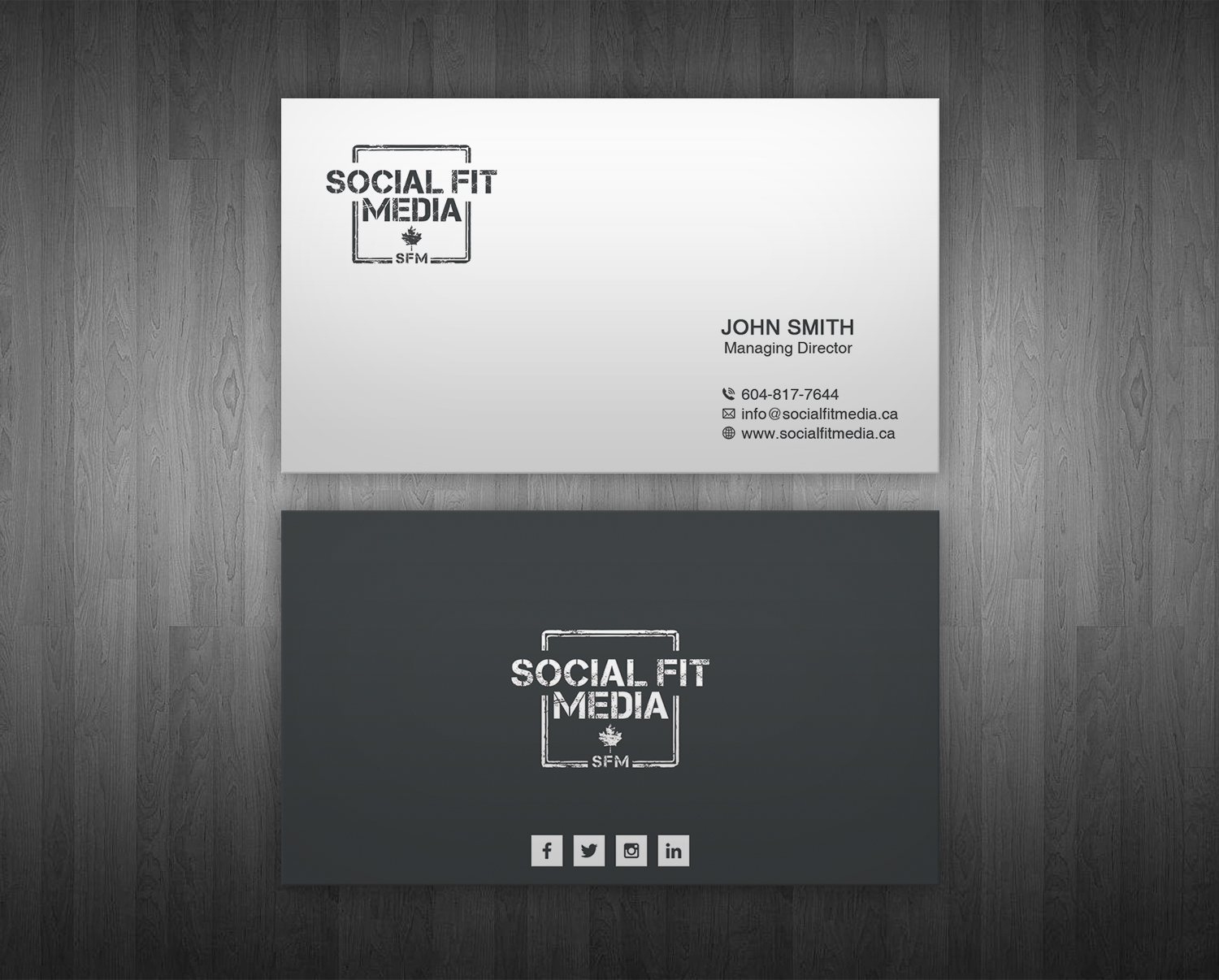 Business Card Design by WebixBD for Social Fit Media | Design #14928113