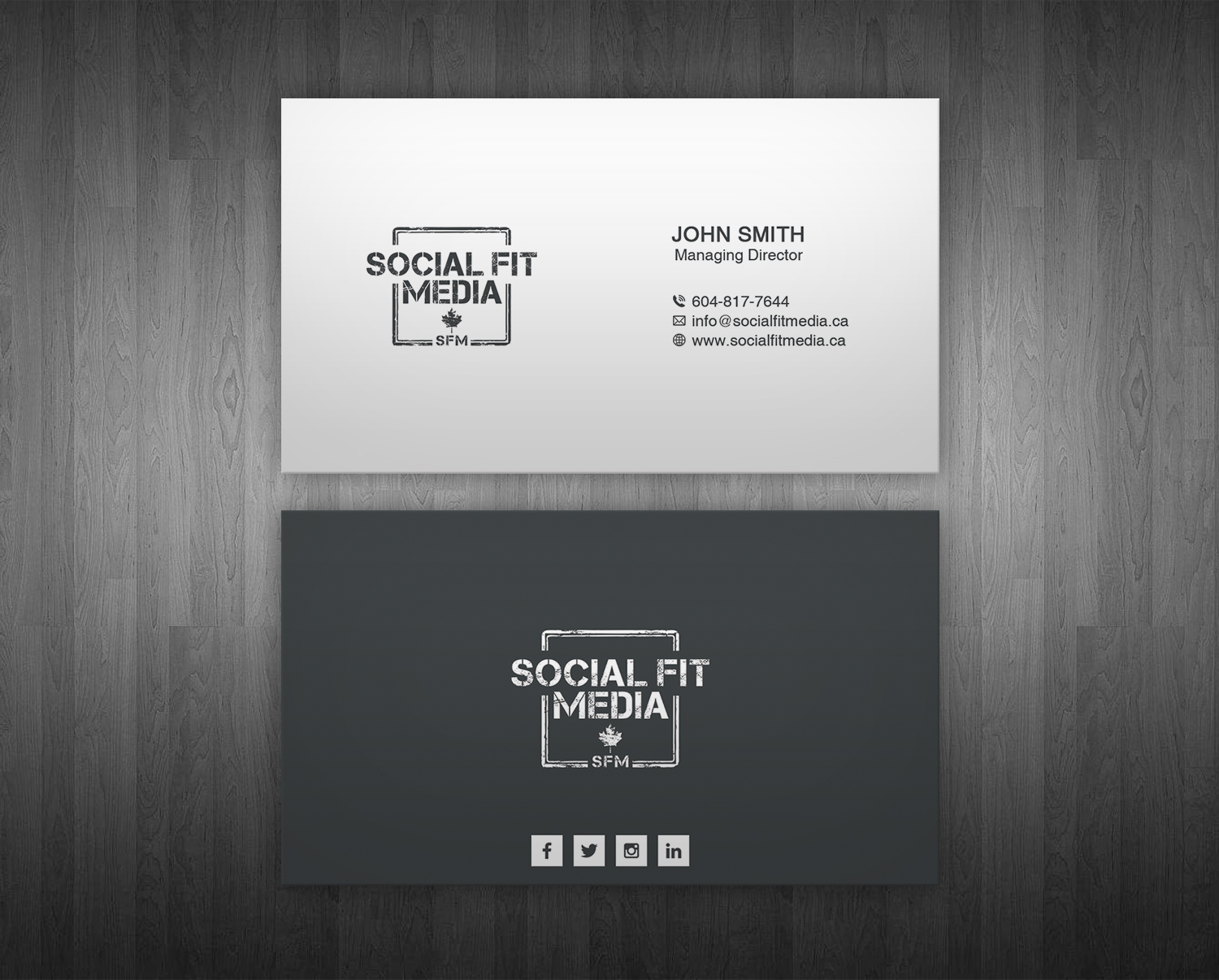 Design de Carte de Visite par WebixBD pour Social Fit Media | Design #14928118