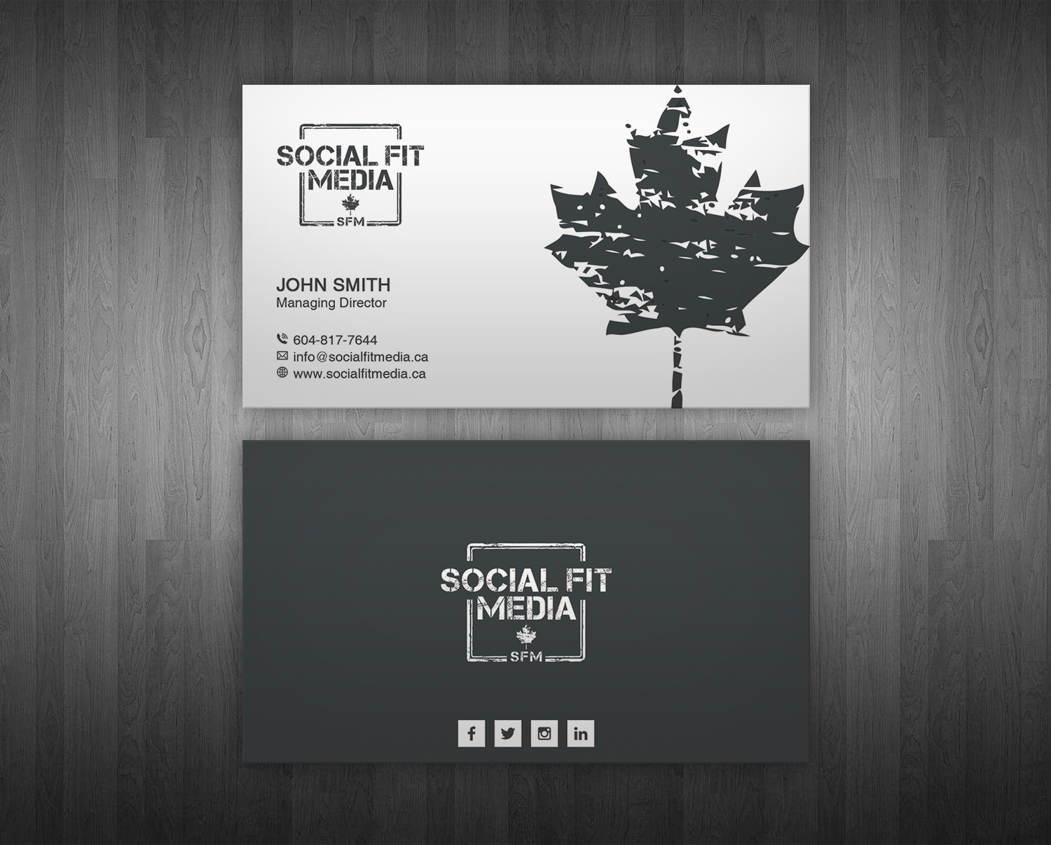 Design de Carte de Visite par WebixBD pour Social Fit Media | Design #14928362