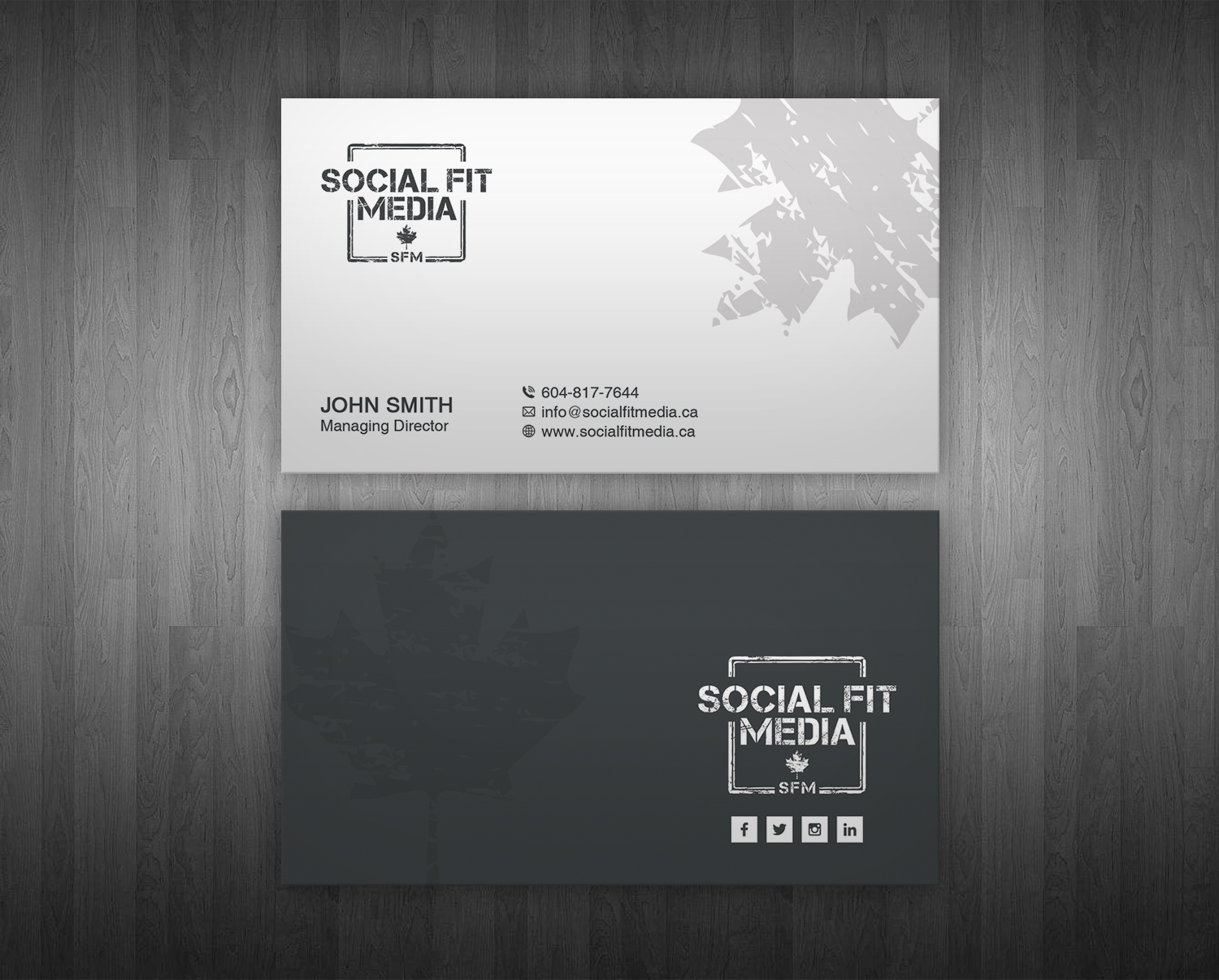 Business Card Design by WebixBD for Social Fit Media | Design #14928459