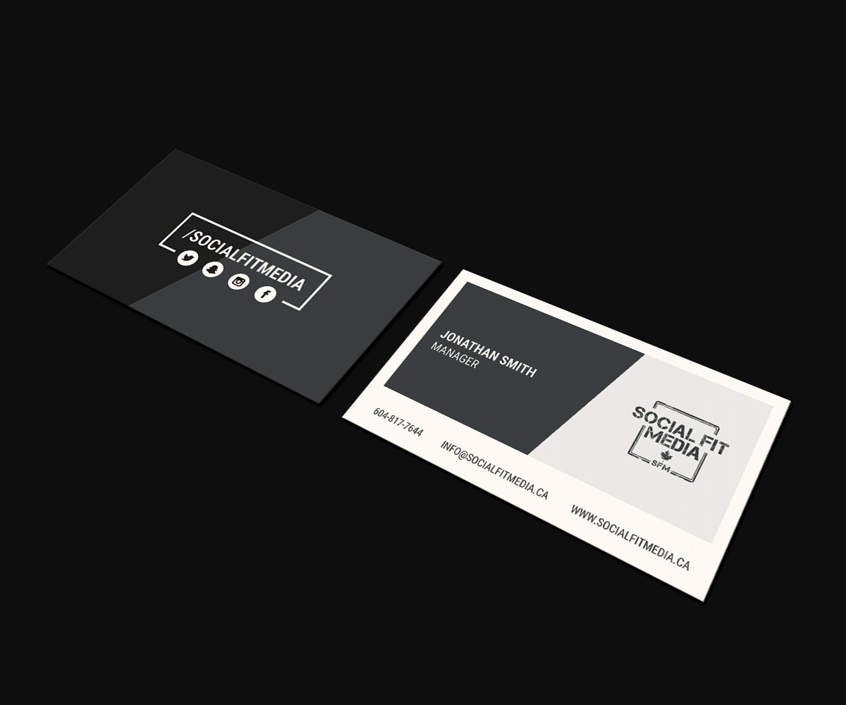 Business Card Design by JK18 for Social Fit Media | Design #14948083