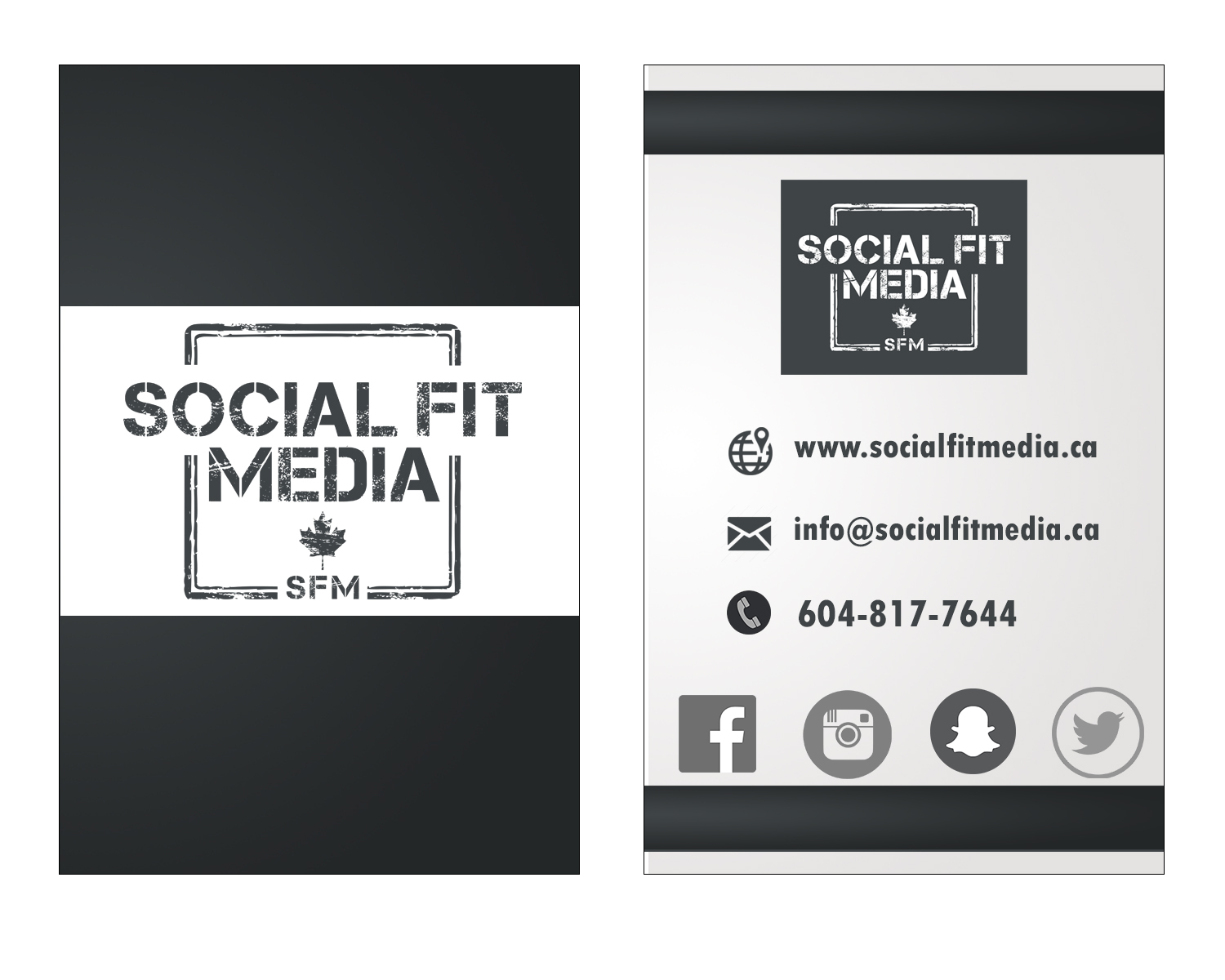 Business Card Design by A.G.Vijay for Social Fit Media | Design #14924068
