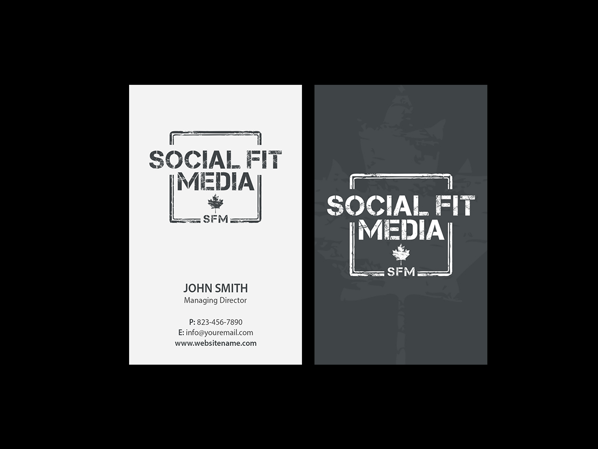 Diseño de Tarjeta de Presentación por Creations Box 2015 para Social Fit Media | Diseño #14924564