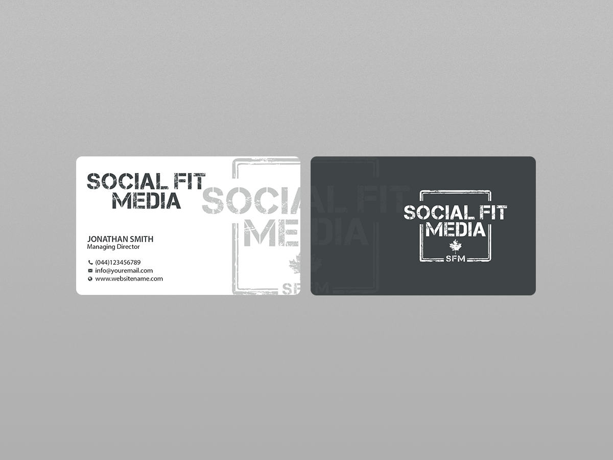 Visitenkarten-Design von Creations Box 2015 für Social Fit Media | Design #14924567
