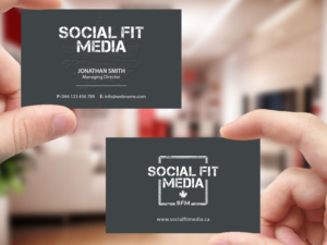 Business Card Design by Creations Box 2015 for Social Fit Media | Design: #14924573