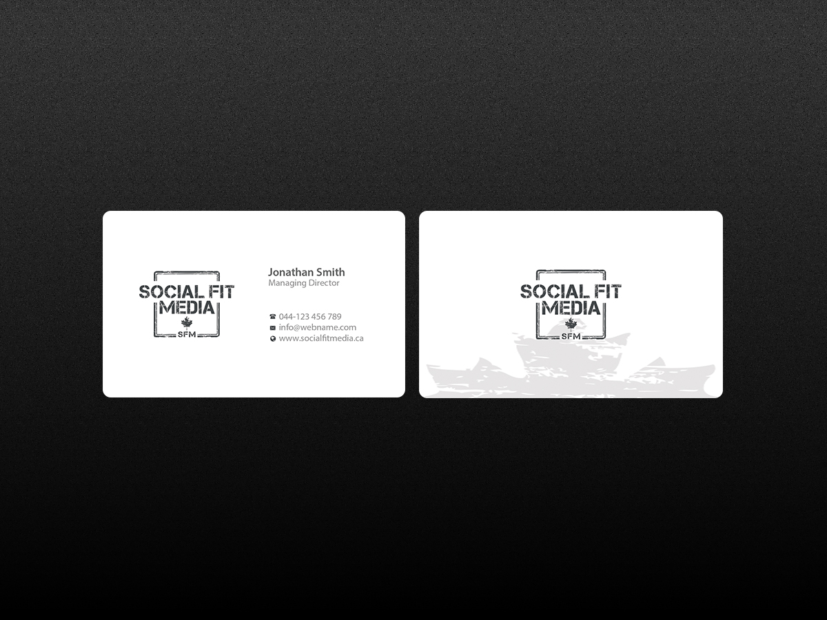 Diseño de Tarjeta de Presentación por Creations Box 2015 para Social Fit Media | Diseño #14968006