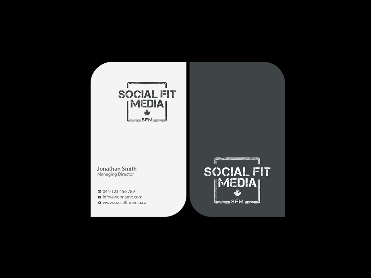 Business Card Design by Creations Box 2015 for Social Fit Media | Design #14968011
