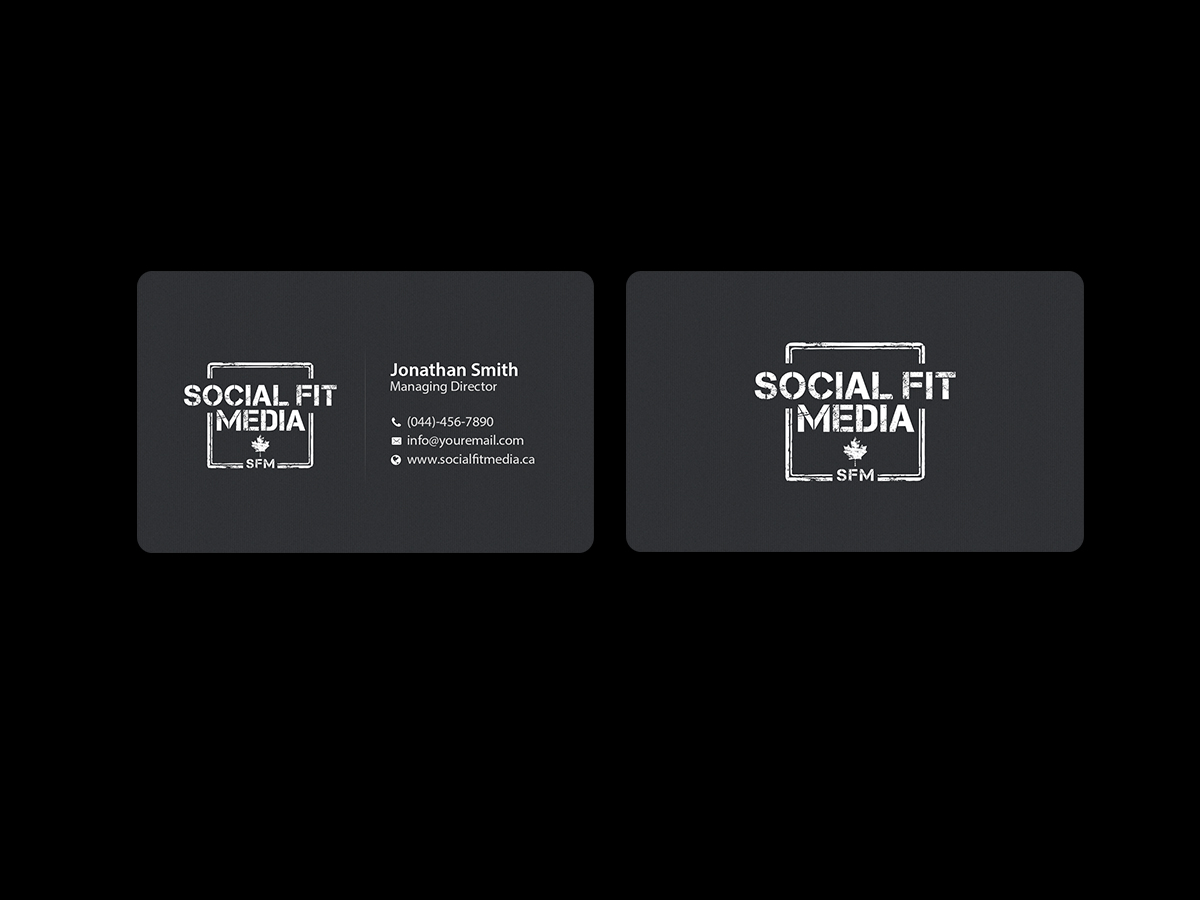Business Card Design by Creations Box 2015 for Social Fit Media | Design #14968021