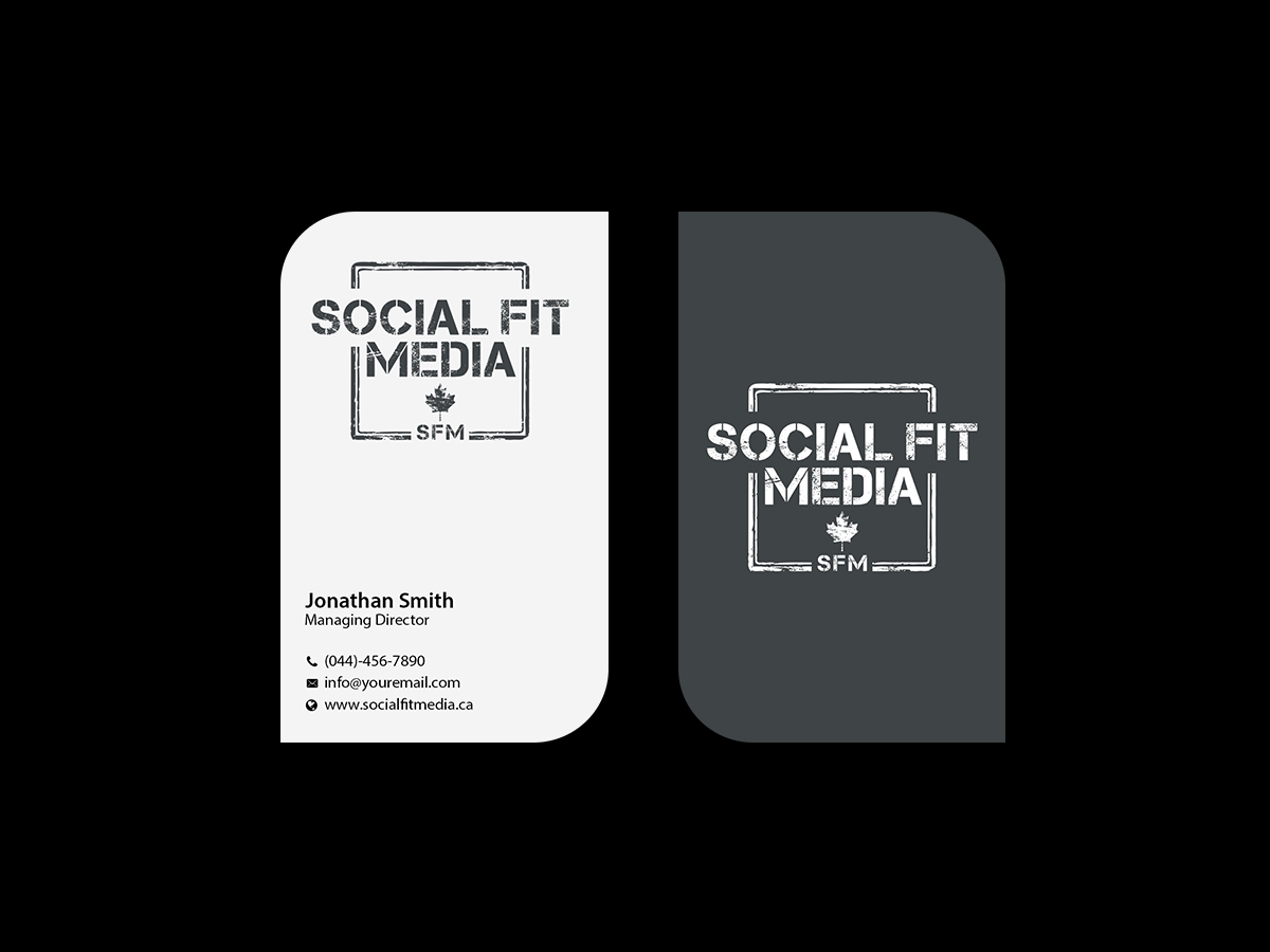 Business Card Design by Creations Box 2015 for Social Fit Media | Design #14968028