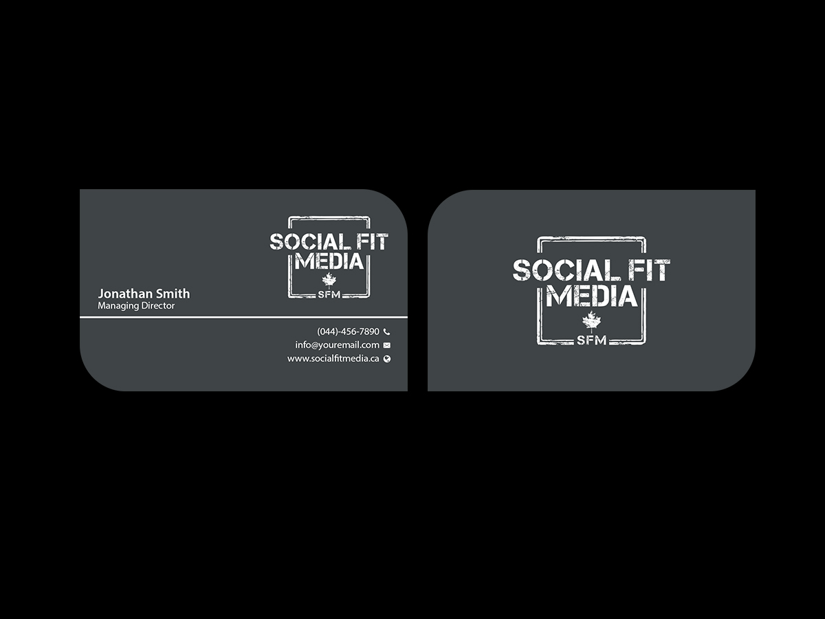 Business Card Design by Creations Box 2015 for Social Fit Media | Design #14968030