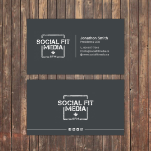 Business Card Design by Sky007 for Social Fit Media | Design: #14913496