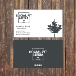 Business Card Design by Sky007 for Social Fit Media | Design: #14913553