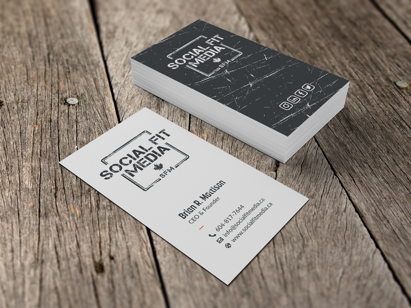Visitenkarten-Design von HYPdesign für Social Fit Media | Design #14912762