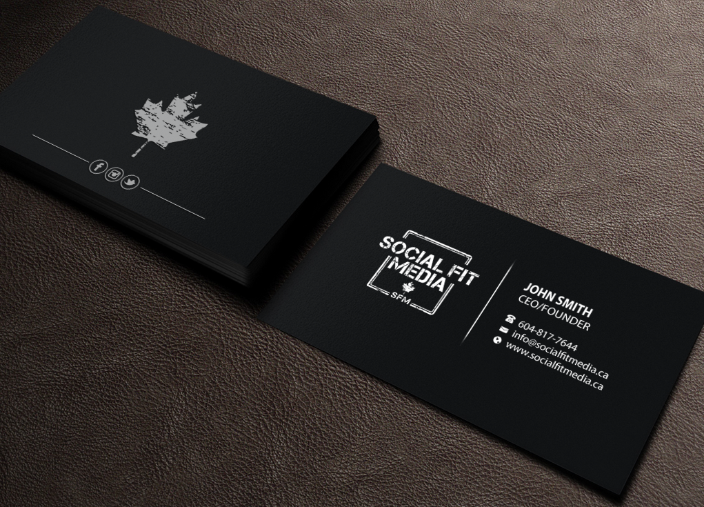 Business Card Design by Brand aid for Social Fit Media | Design #14944022