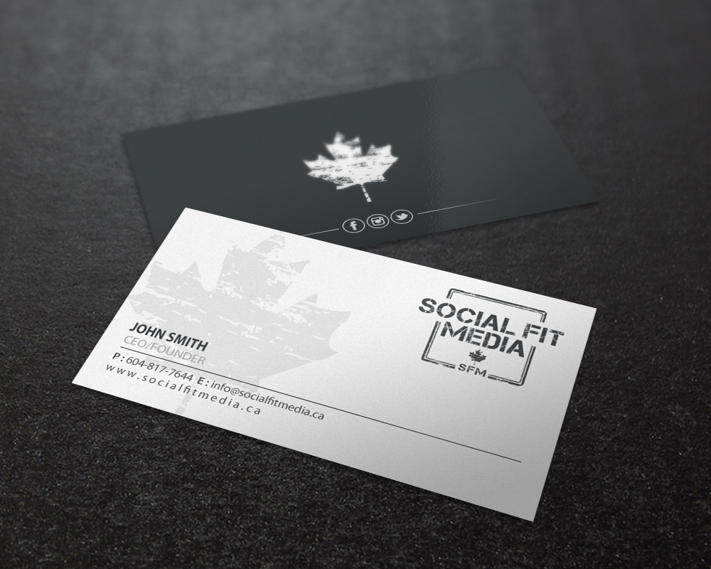Visitenkarten-Design von Brand aid für Social Fit Media | Design #14944099