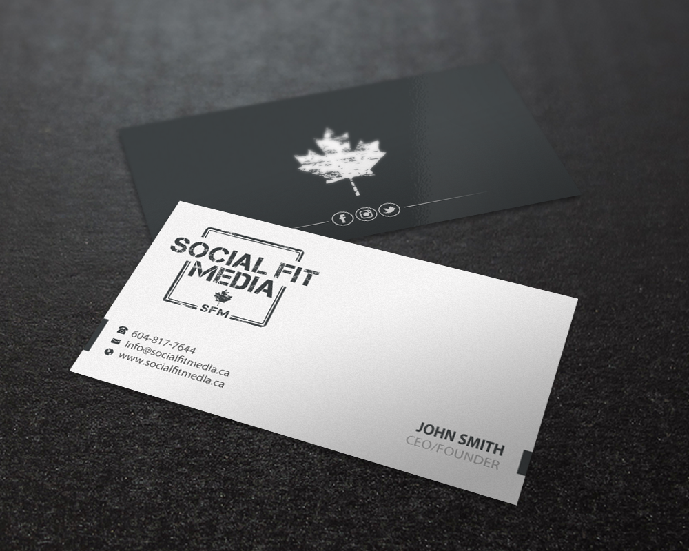 Design de Carte de Visite par Brand aid pour Social Fit Media | Design #14944101