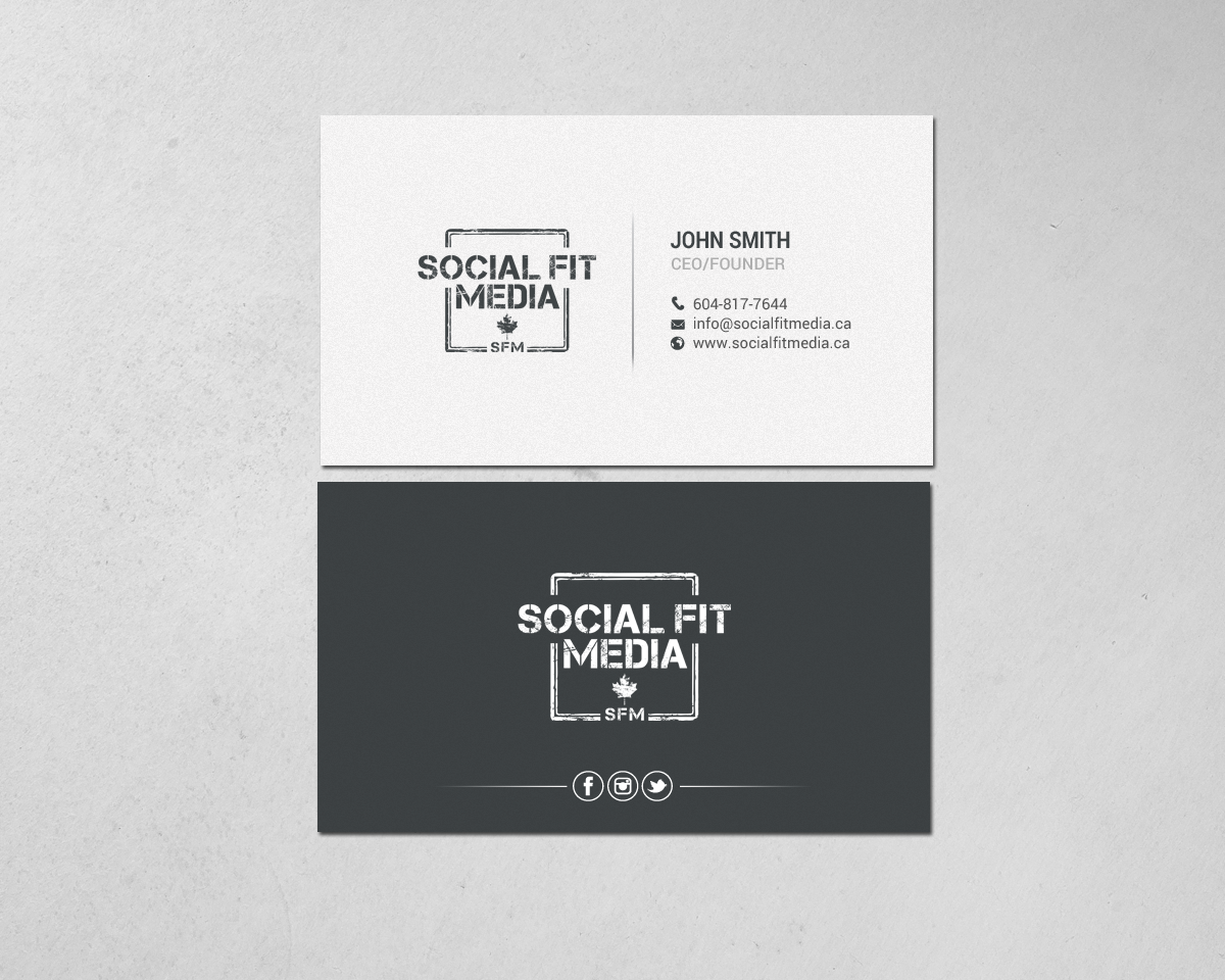 Business Card Design by chandrayaan.creative for Social Fit Media | Design #14921766
