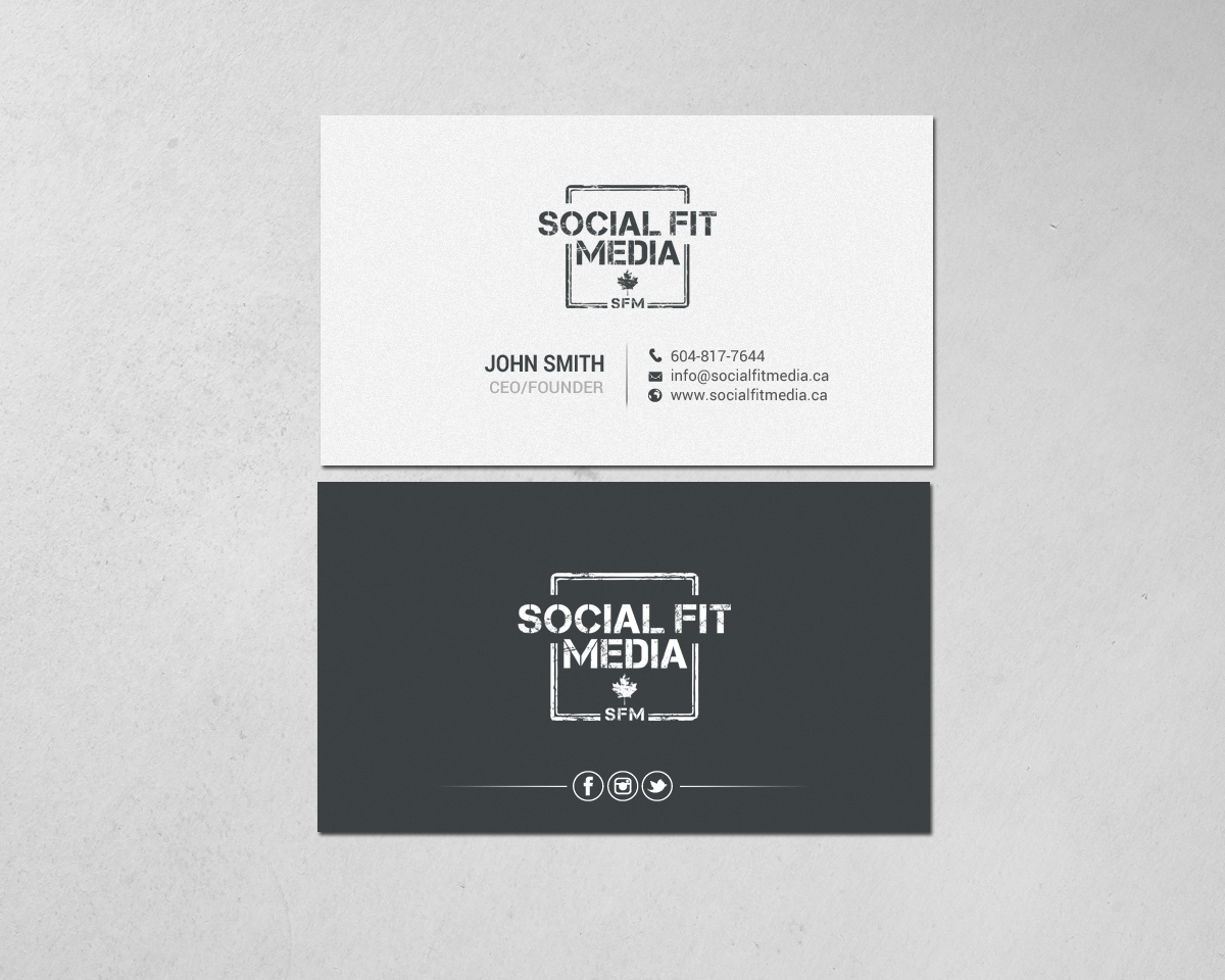 Visitenkarten-Design von chandrayaan.creative für Social Fit Media | Design #14921783