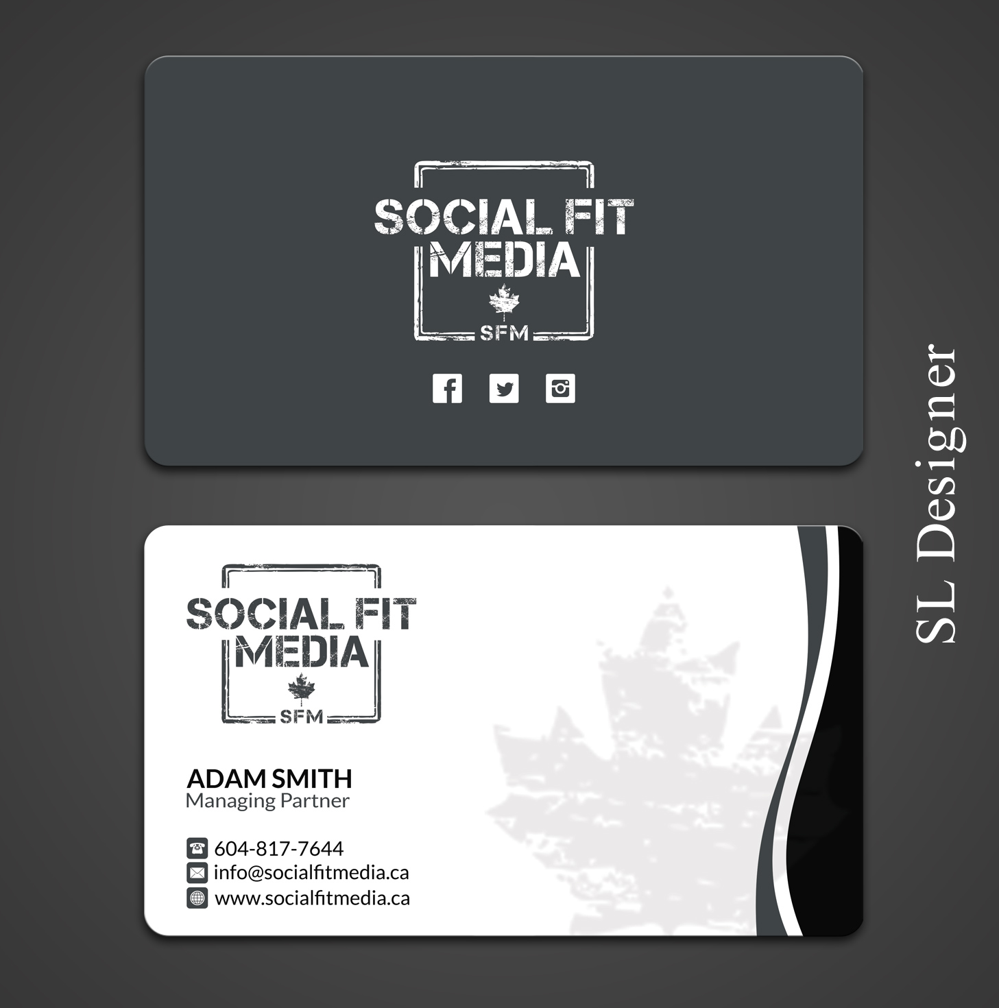 Diseño de Tarjeta de Presentación por SL Designer para Social Fit Media | Diseño #14925014