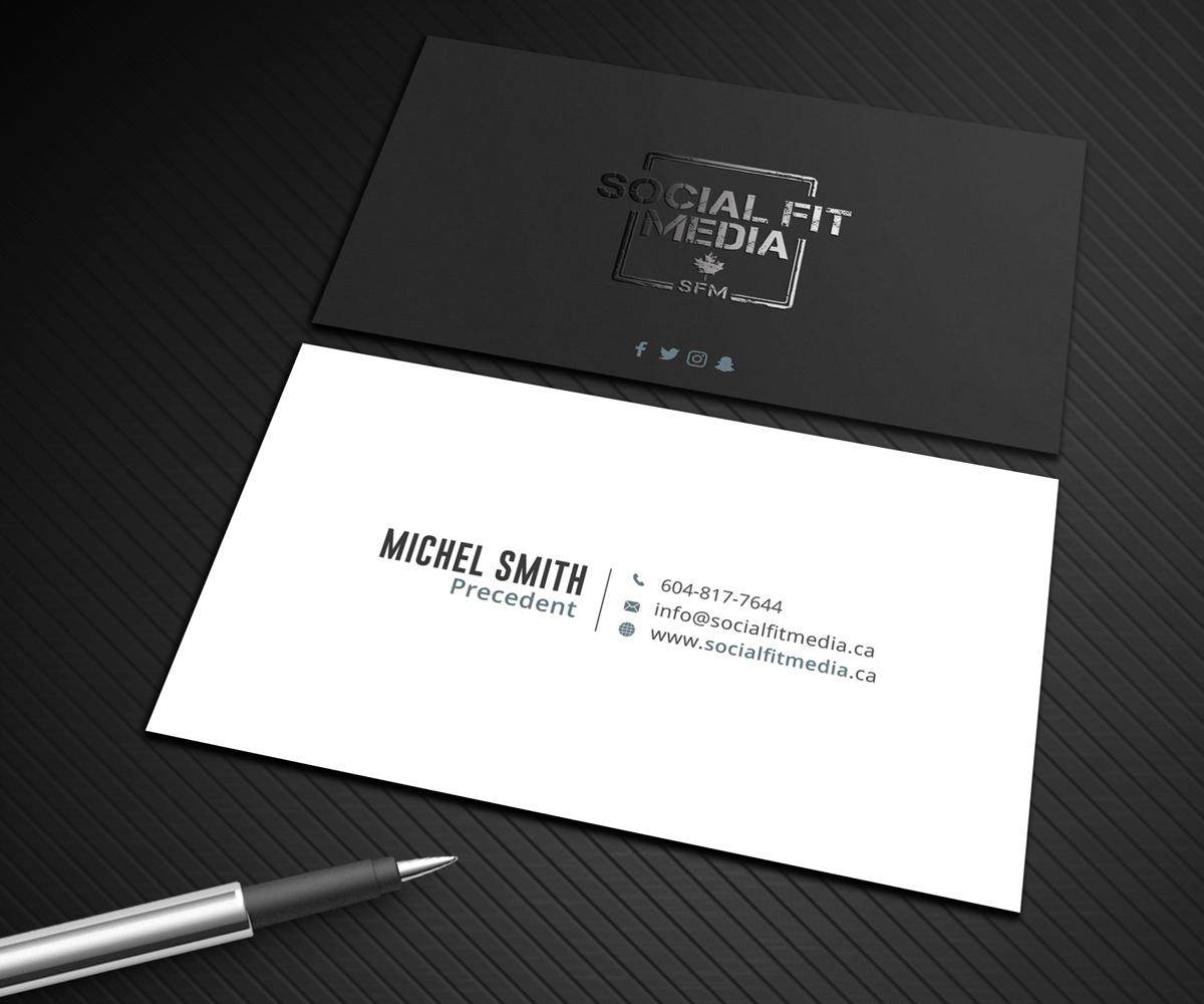 Business Card Design by Graphic Flame for Social Fit Media | Design #14931464