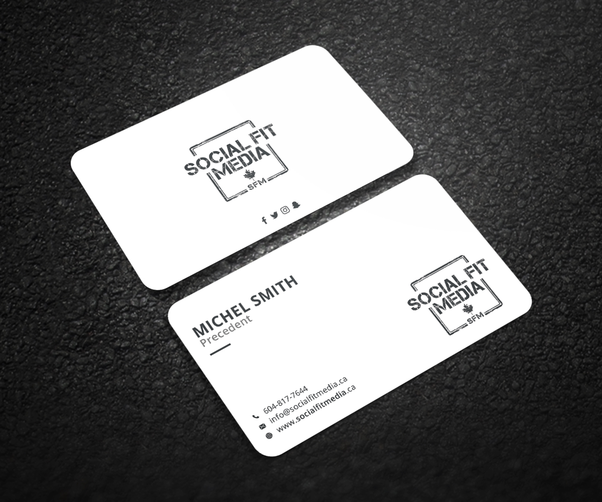 Business Card Design by Graphic Flame for Social Fit Media | Design #14931467