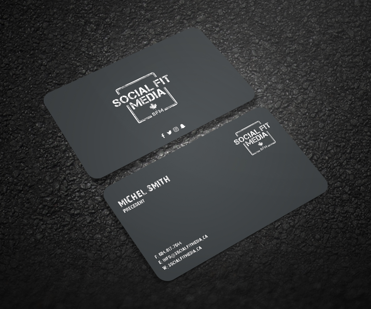 Business Card Design by Graphic Flame for Social Fit Media | Design #14931472