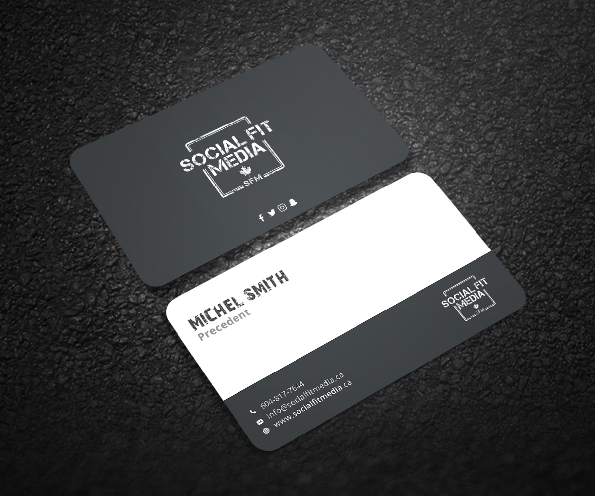 Business Card Design by Graphic Flame for Social Fit Media | Design #14931473
