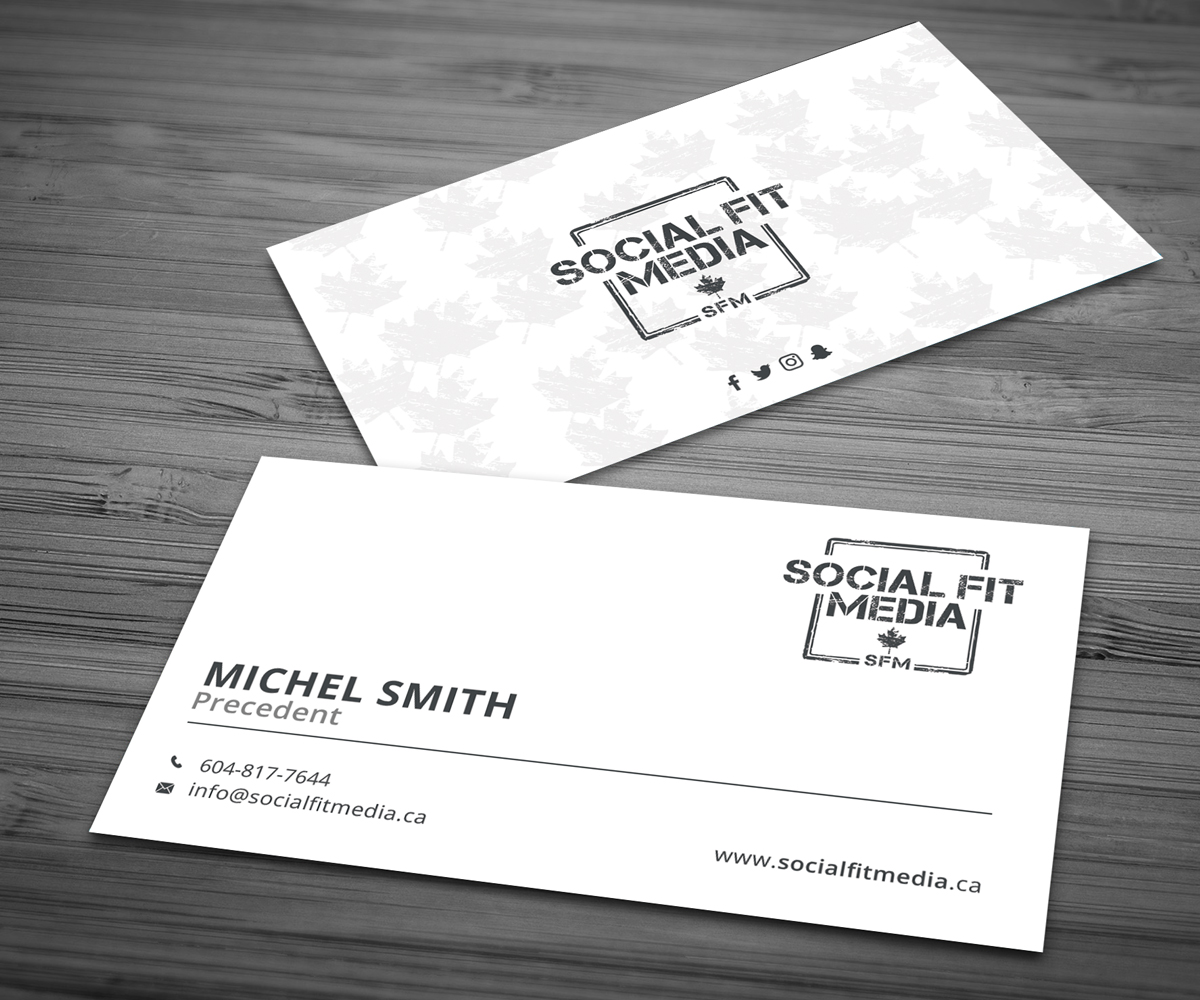 Business Card Design by Graphic Flame for Social Fit Media | Design #14931475