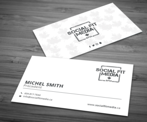 Business Card Design by Graphic Flame for Social Fit Media | Design: #14931475