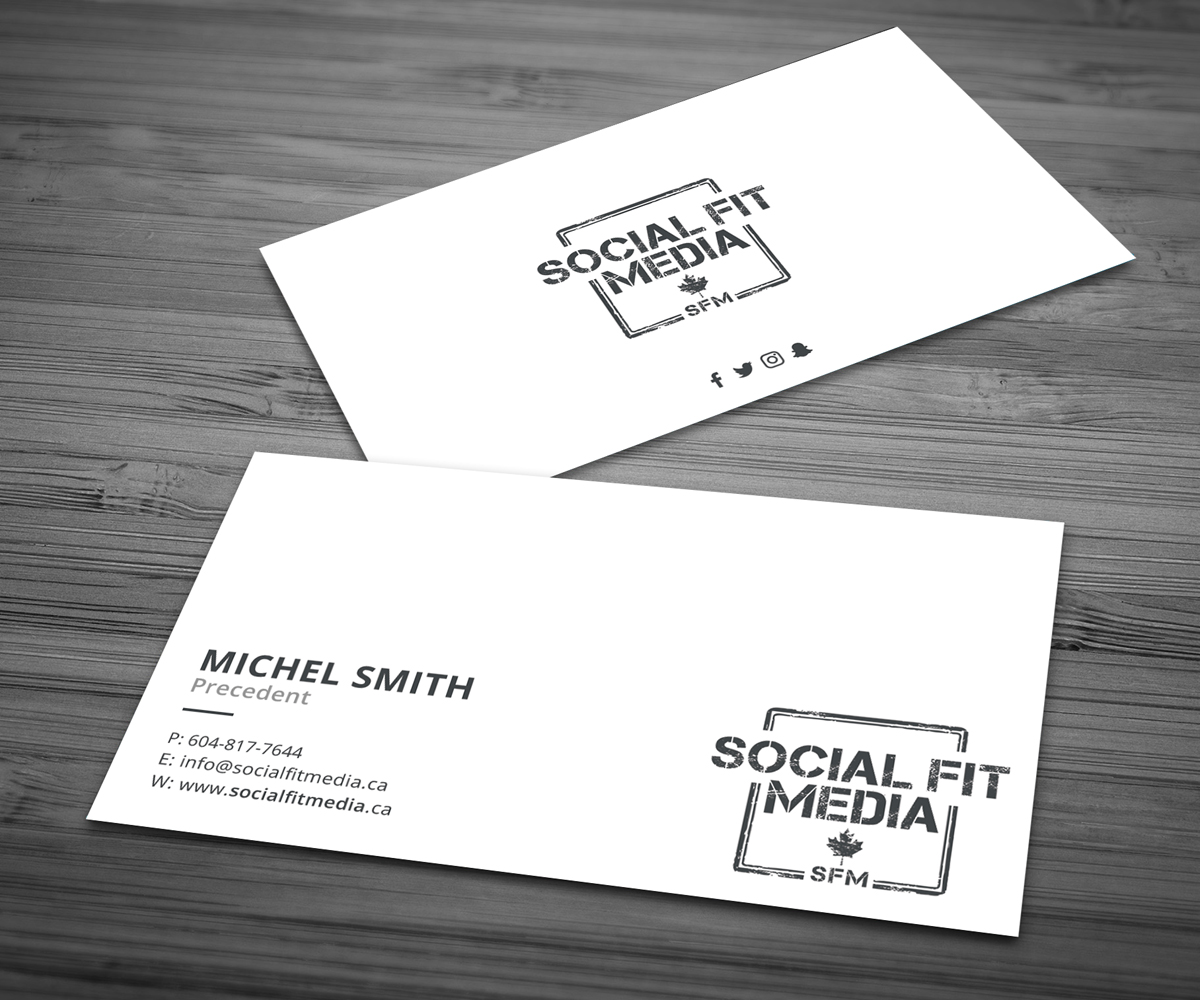 Design de Carte de Visite par Graphic Flame pour Social Fit Media | Design #14931476