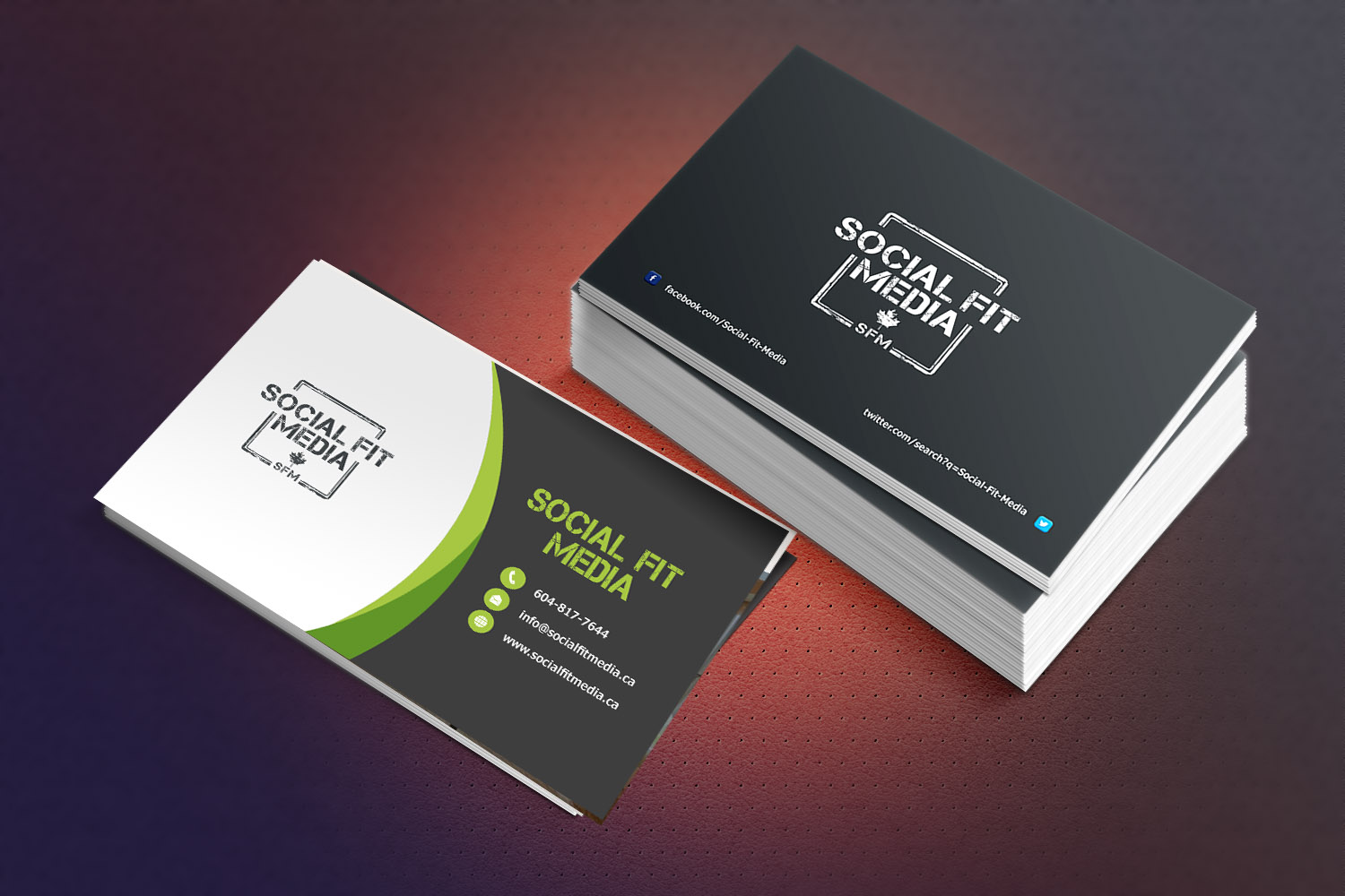 Business Card Design by avde17sharif for Social Fit Media | Design #14957512