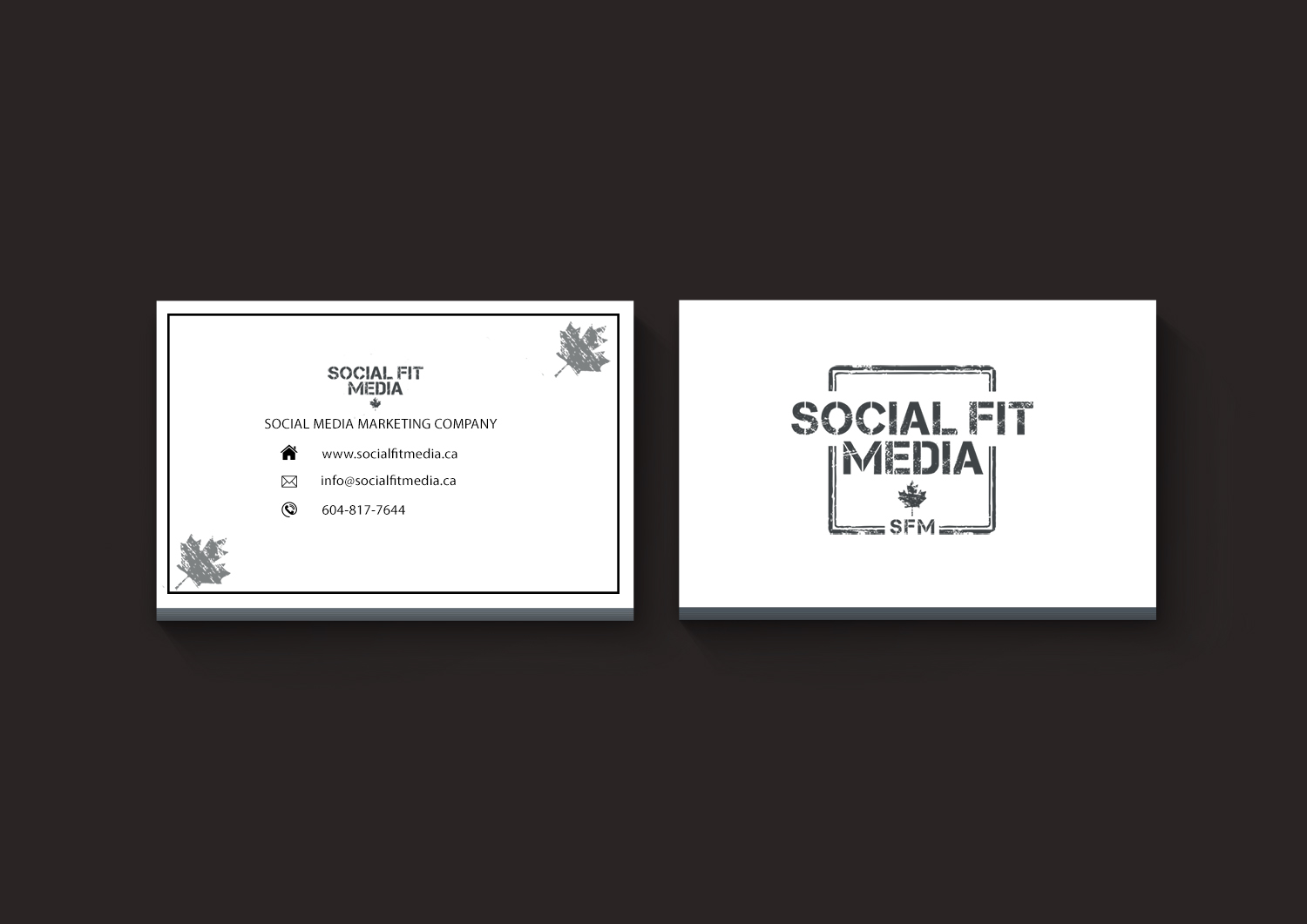 Business Card Design by Mohammad Jahran Chowdhury for Social Fit Media | Design #14927011