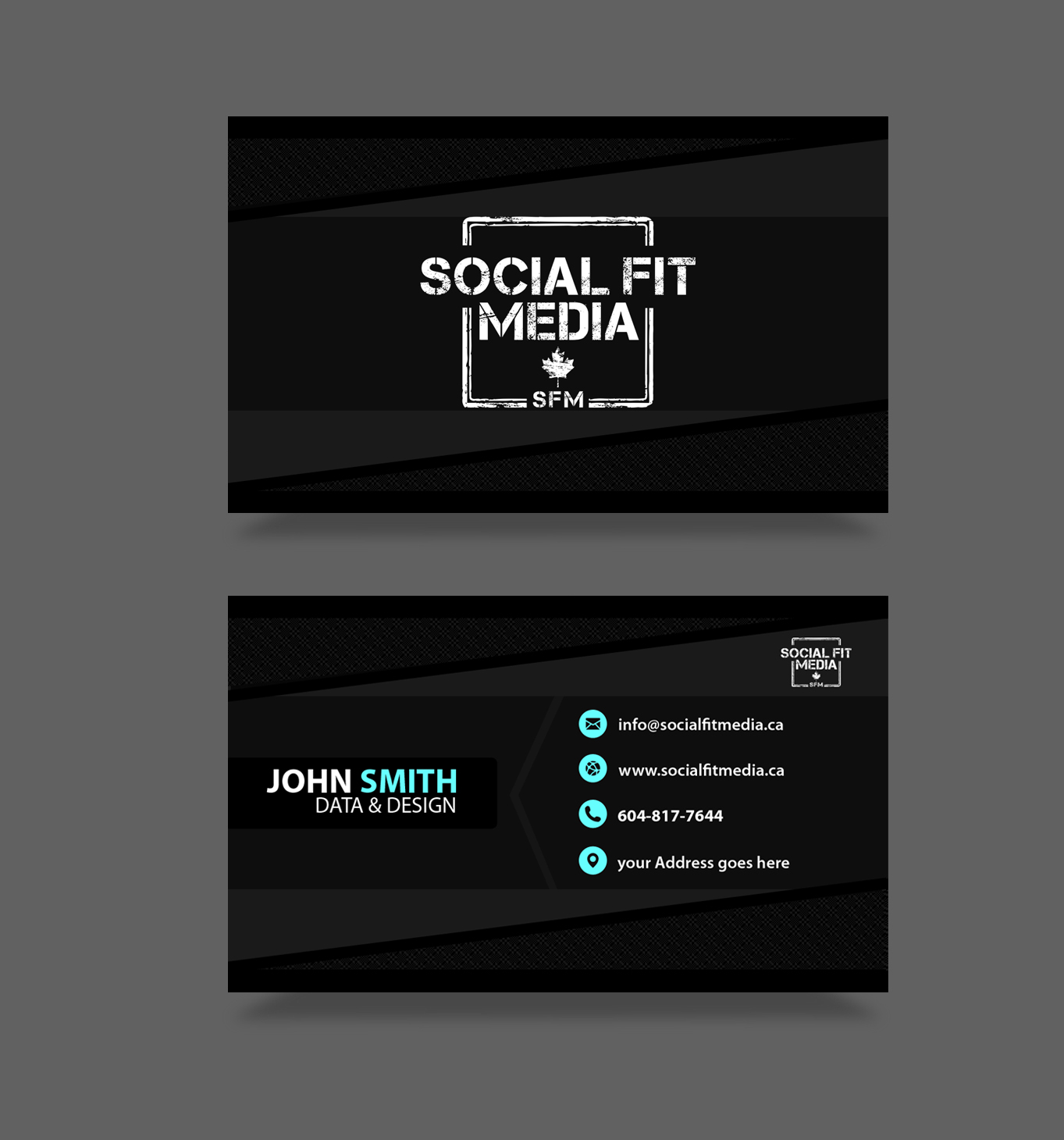 Business Card Design by devidigitalart for Social Fit Media | Design #14960027