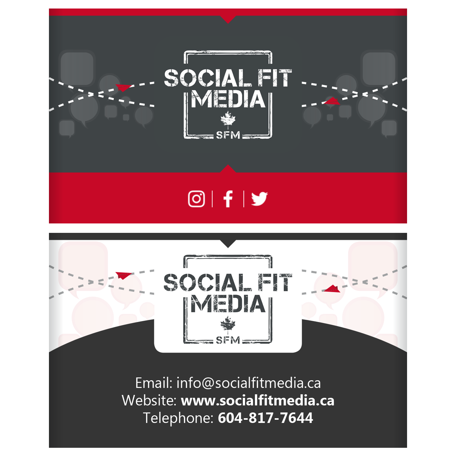 Design de Carte de Visite par kiran.chavhan pour Social Fit Media | Design #14936349