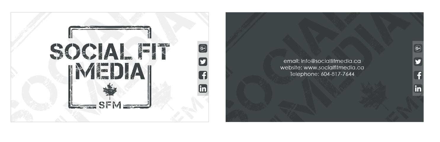 Diseño de Tarjeta de Presentación por sgsmaruthi2017 para Social Fit Media | Diseño #14929438