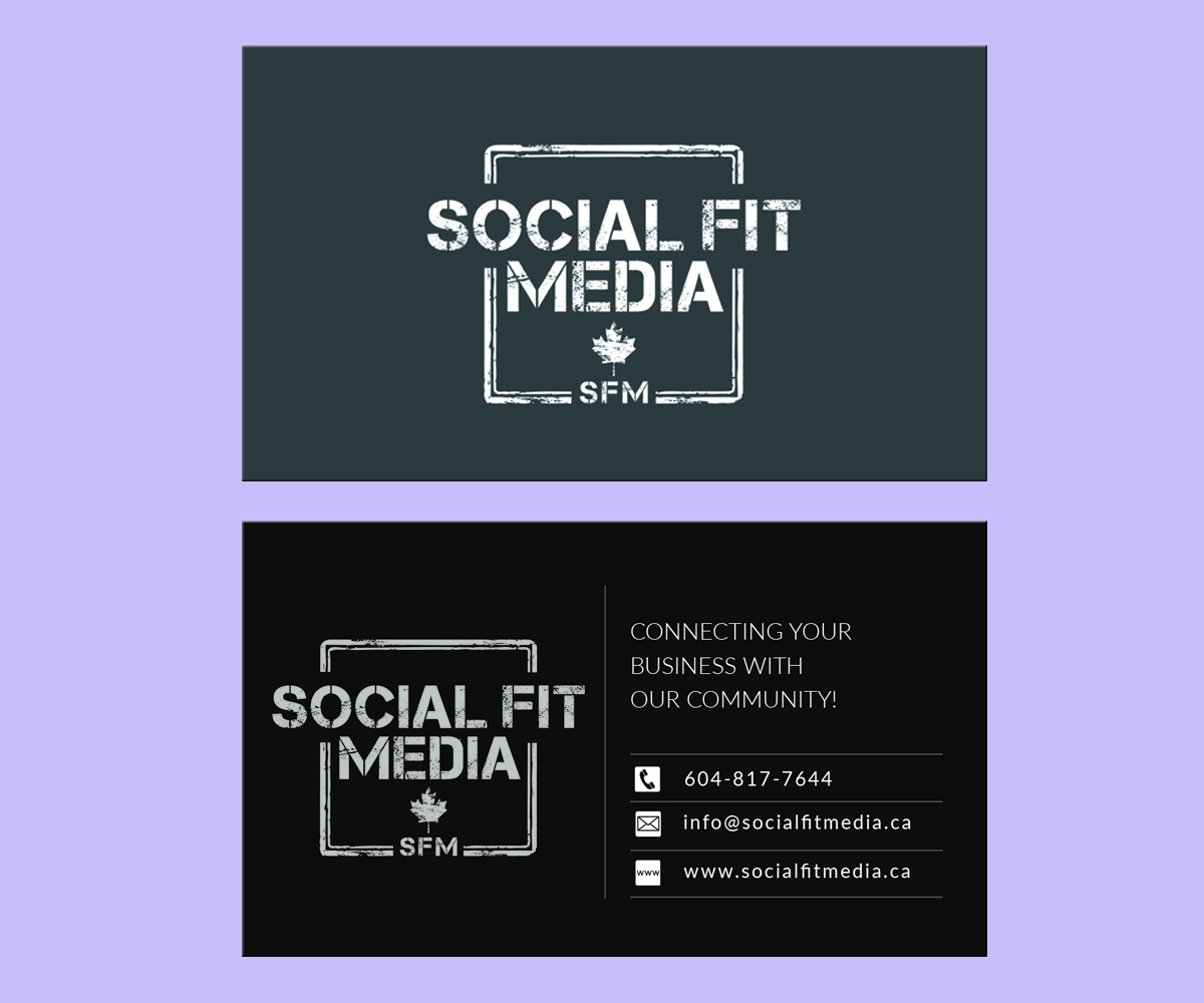 Business Card Design by Design Orbit for Social Fit Media | Design #14946512