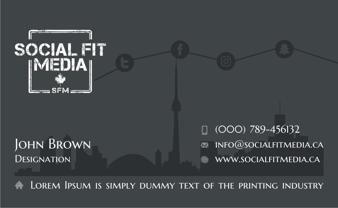 Design de Carte de Visite par Marketing Wings pour Social Fit Media | Design #14954254