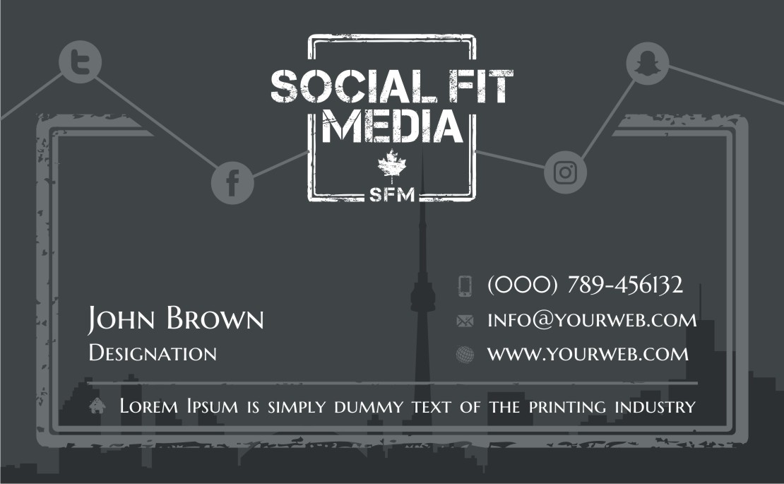 Design de Carte de Visite par Marketing Wings pour Social Fit Media | Design #14954255