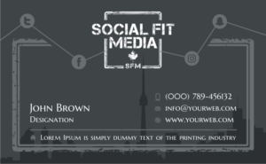 Business Card Design by Marketing Wings for Social Fit Media | Design: #14954255